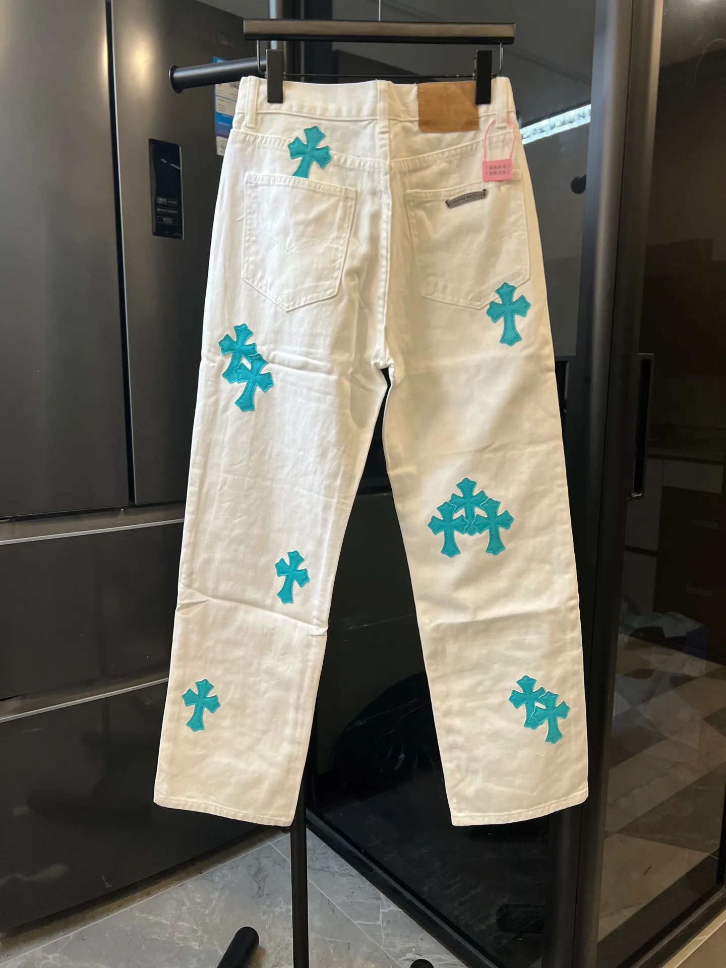 P250 [next day] Chrome hearts/Chrome Hearts 25FW CH Marine Limited Green Leather Jeans (White) Size: 28 30 32 34 (corresponds to s-xl) Detailed sizes can be found in Figure 9